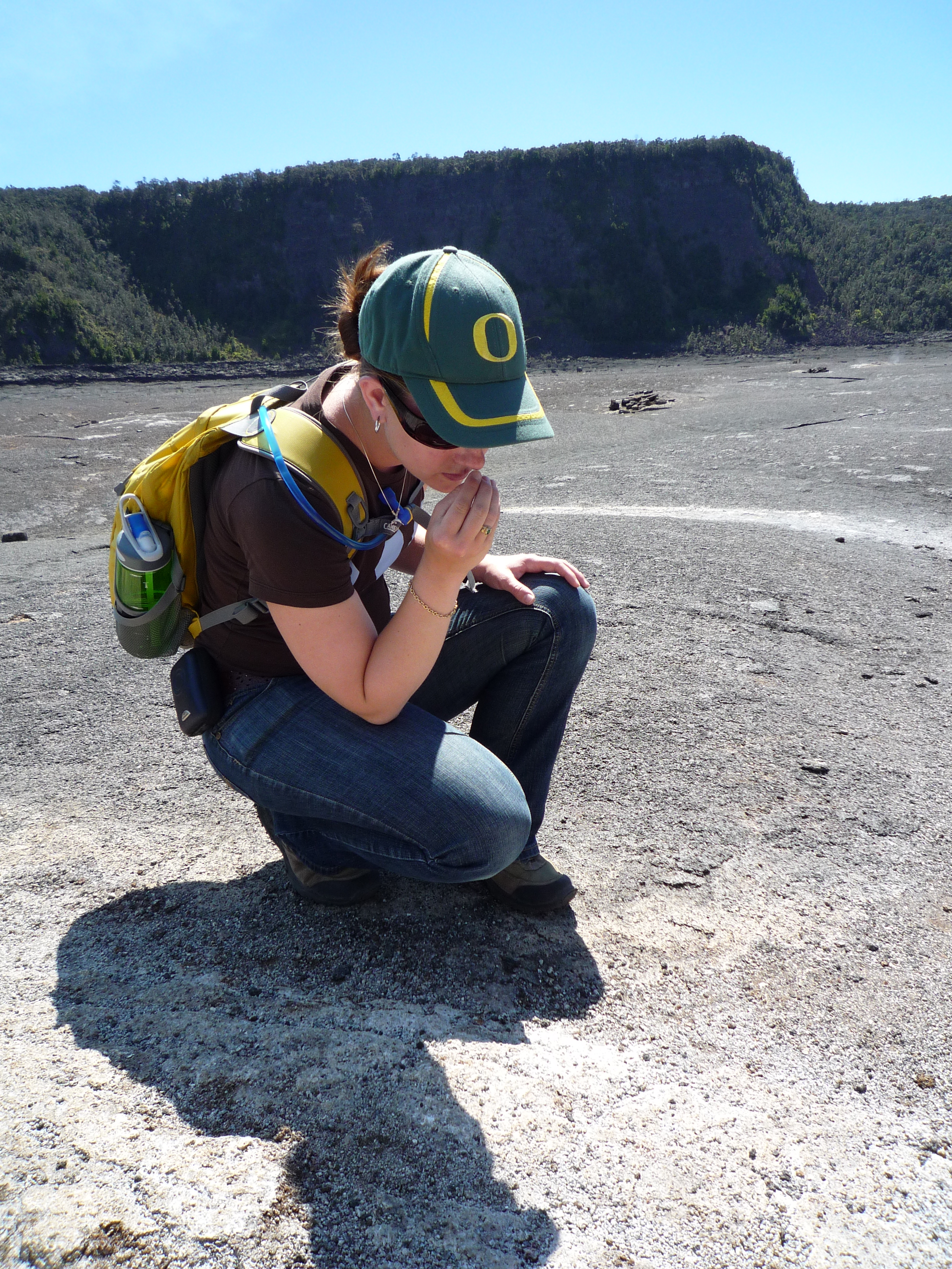 Patricia at Kilauea Iki